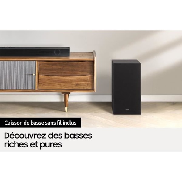 SAMSUNG - HW-B530 2.1ch 380W Soundbar + 6,5'' trådlös subwoofer + Adaptive Sound Lite + Game Mode + Bass Boost + HDMI ARC