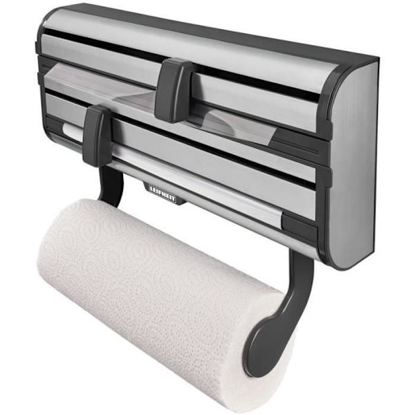 LEIFHEIT Pappershandduksdispenser aluminiumfilm Parat Royal 25793 Leifheit praktisk väggmonterad dispenser 3 rullar med vassa blad