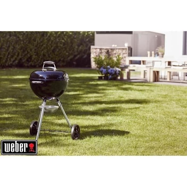 WEBER Original Vattenkokare E-4710 Charcoal Skäggcue - Emaljerat stål - Diameter 47cm - Termometer integrerad i locket - System