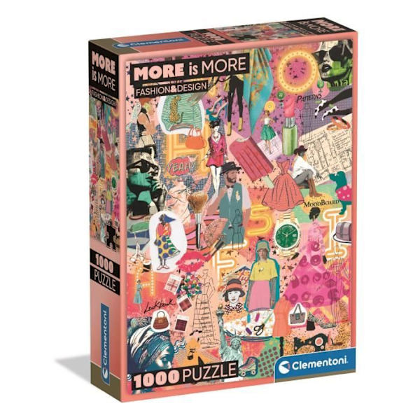 CLEMENTONI - Kompakt 1000 bitar - Mer är mer - Mode och design