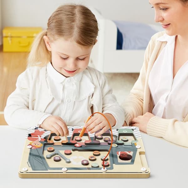 Avfallssorterare - TOPP LJUS - Magnetisk labyrint - Sortering av avfall - Metall - Papper - Plast