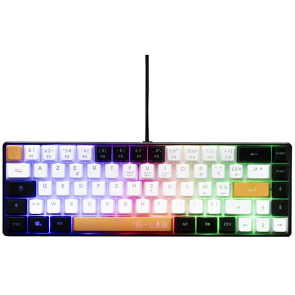 Speltangentbord - THE G-LAB - KEYZ-HYDRO-BKWO/FR - 60 % membran 3 färger svart + vit + orange