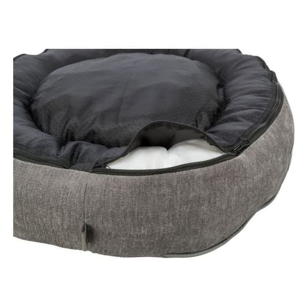 Hundkorg - TRIXIE - VITAL LENNOX - Chenilletyg - Ø 60 cm - Grå