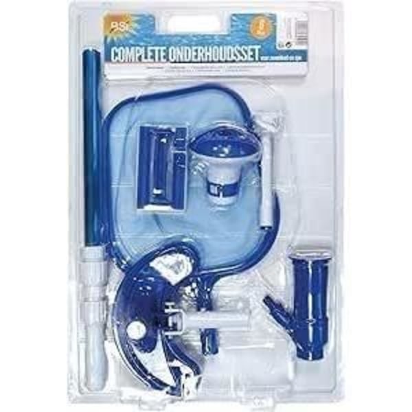 Poolunderhåll - BSI - 6-delade kit - Bottendammsugare - 1,5 m handtag - Svamp - Float - Termometer - Nät