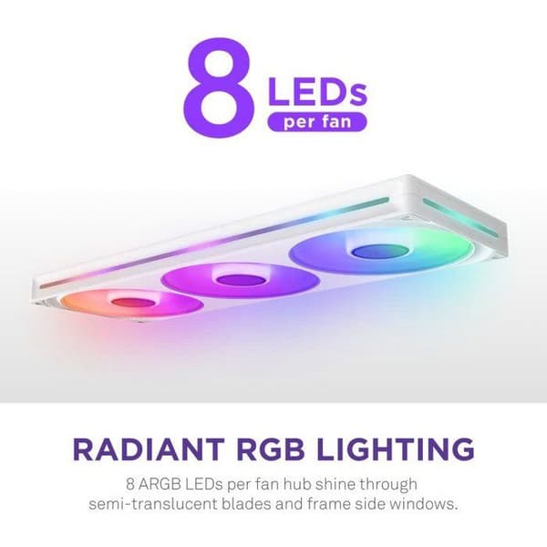 NZXT F420RGB Core Single Frame PC-fläkt (RF-U42HF-W1) - Ø 420 mm