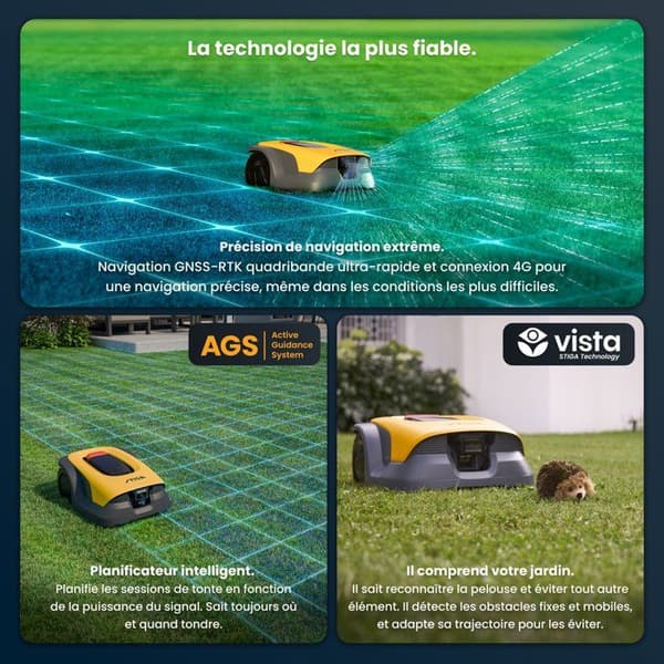 Robotplæneklipper - STIGA - A 6V - 600 m² område - 10 zoner - Smart kamera