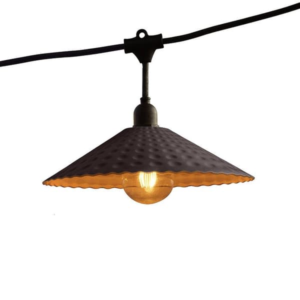 Ljusslinga för utomhusbruk - LUMISKY - VINTY LIGHT CONNECTABLE - 10 E27 LED-glödlampor - Varmvit - 6 m