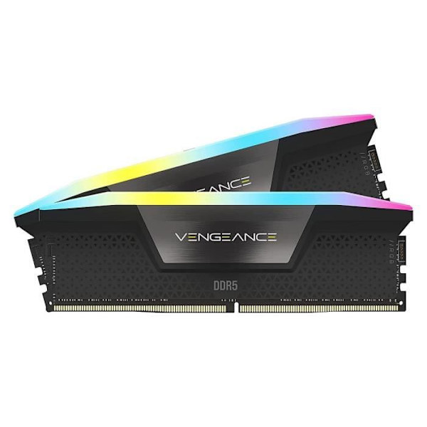 RAM -minne - Corsair - Revenge RGB DDR5 - 32GB 2x16GB DIMM - 6400 MHz - 1.40V - Svart (CMH32GX5M2B6400C32)