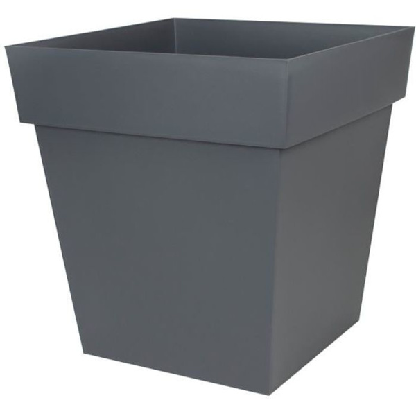 EDA Toscana fyrkantig kruka - 50 cm - 87 L - Antracitgrå