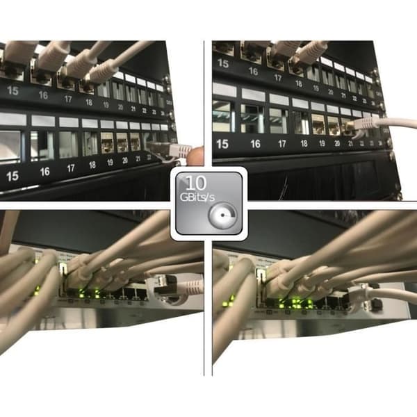 RJ45-kabel - LINJÄR - PC6AA5 - Cat.6a - Skärmad - S/FTP - LSZH - 0,5m