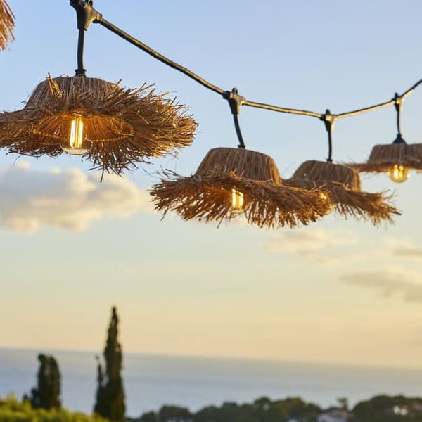Ljusslinga för utomhusbruk - LUMISKY - TAHITI LIGHT CONNECTABLE - 7 E27 LED-glödlampor - Varmvit - 6 m
