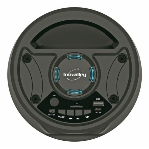 INOVALLEY KA02- 400W Bluetooth -ljushögtalare - Karaoke -funktion - 2 högtalare - Synkroniserade LED -lampor - USB -port