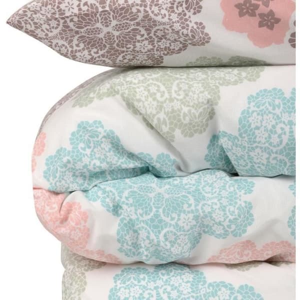 Bäddset - 1 påslakan 220x240 cm + 2 örngott 60x60 cm - 70% bomull, 30% polyester - Turkos