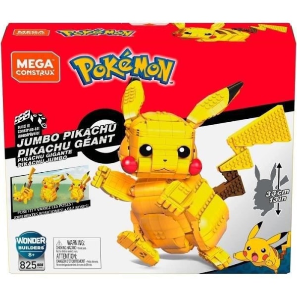 Mega Construx - Jätte Pokémon Pikachu - Byggstenar - Ålder 8