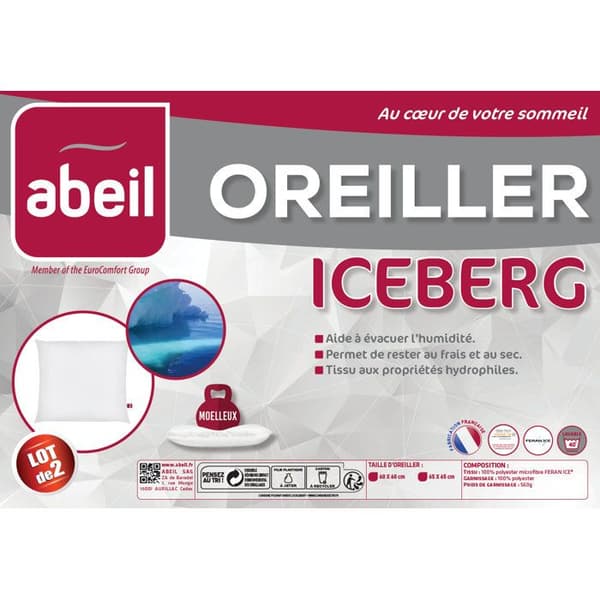ABEIL Set med 2 ICEBERG mjuka kuddar 60x60cm
