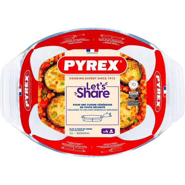 Oval ugnsform - PYREX - Dela med dig - 35 x 24 cm - Glas