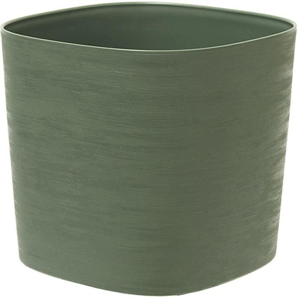 Kruka med vattenreserv - GARDEN ID Respect - Verdigris 20 x 20 cm - 100% hushållsavfall - 100% återvinningsbart - Strukturerad yta.