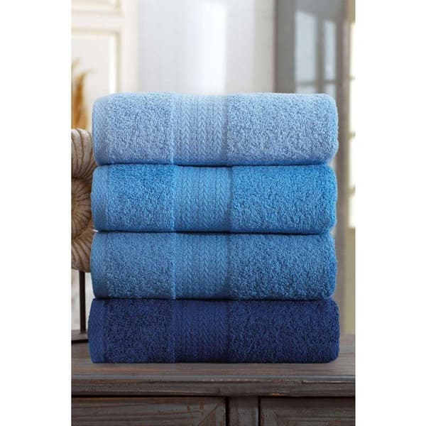 Set med 4 handdukar - 50 x 85 cm - Blå
