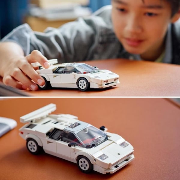 LEGO 76908 Speed Champions Lamborghini Countach, racerbilsmodellleksak för barn från 8 år och uppåt