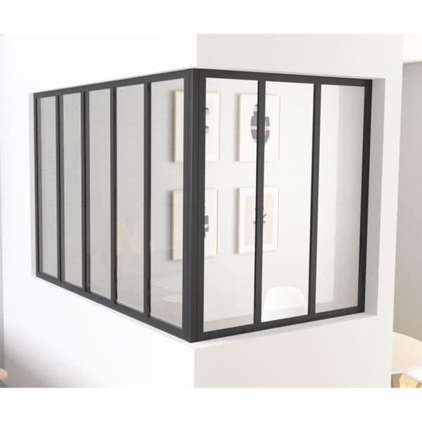 OPTIMUM Hörnstolpe för svart glastak - 108 cm
