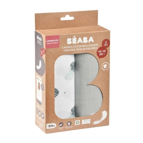 BEABA, Box 2 SLIPS 120cm - Mirage Grey / Jungle