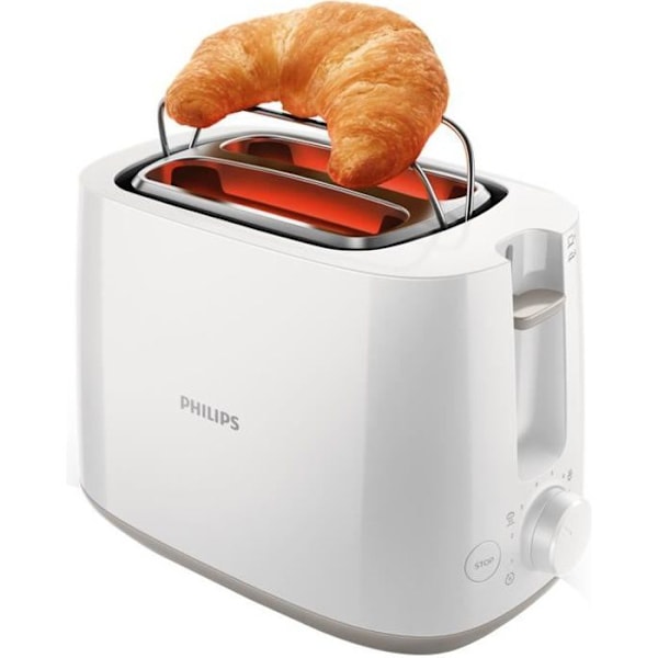 PHILIPS HD2581 / 00 Brödrost - 2 platser - 830 W - Vit
