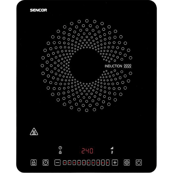 Induktionshäll - SENCOR - SCP 3701BK - 2000 W - 1 brännare - Svart