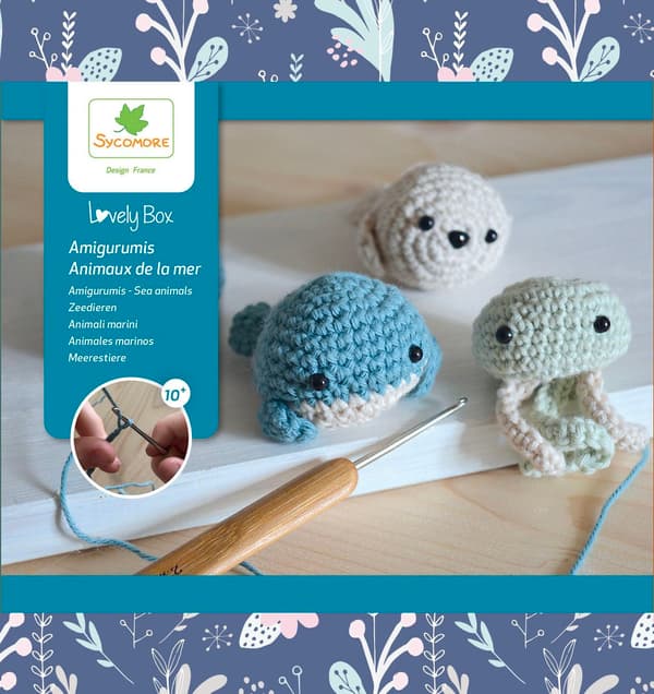 Härlig låda - SYCOMORE - Amigurumi - Havsdjur - Ålder 10+
