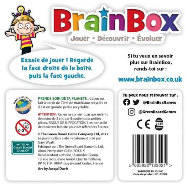 Brädspel - BrainBox - Djur - Observations- och minnesspel - 1 spelare eller fler - 8 år och äldre