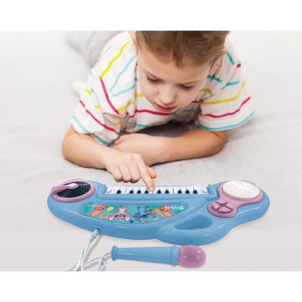 Stitch elektroniskt piano för barn med ljuseffekter