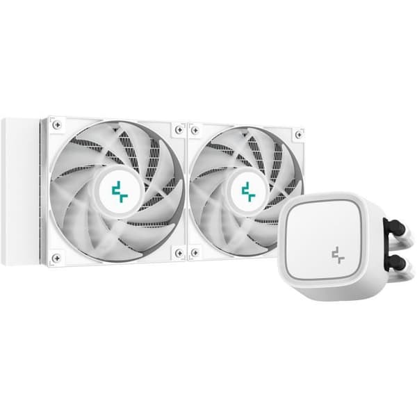 Vattenkylning AIO - DEEPCOOL LE520 - 2x 120 mm ARGB-fläktar - Vit