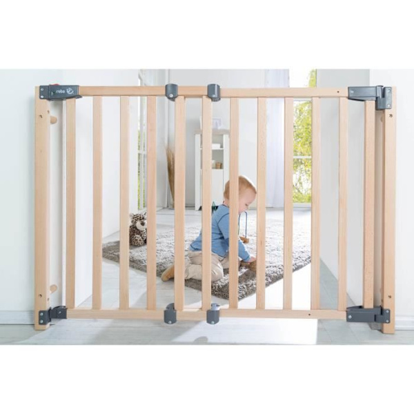Safety Up Baby Safety Gate för dörr - ROBA - Justerbar bredd från 70 - 118,5 cm