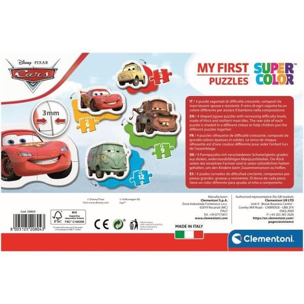 CARS - My First Puzzle 3-6-9-12 bitar