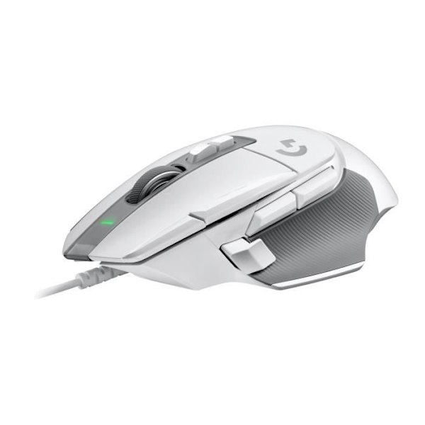 Logitech - G502 X Small Gaming Wireless - Lightforce Primär hybrid -mekaniska finnar, Gaming Hero 25K - White Sensor - White