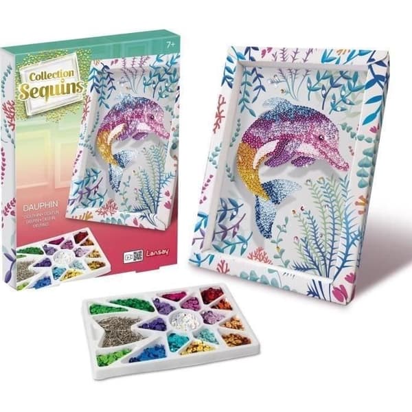 Skapande spel - LANSAY - 20326 - Sequins Dolphin Collection
