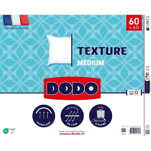 DODO - TEXTURE Kudde - 60 x 60 cm - 100% polyester VOLUPT'AIR - Vit