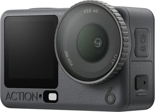 Actionkamera - DJI - Osmo Action 6 Adventure Combo - 1/1.1" sensor - 4 timmars batteritid - 50 GB lagring - Vattentät - Tillbehör ingår