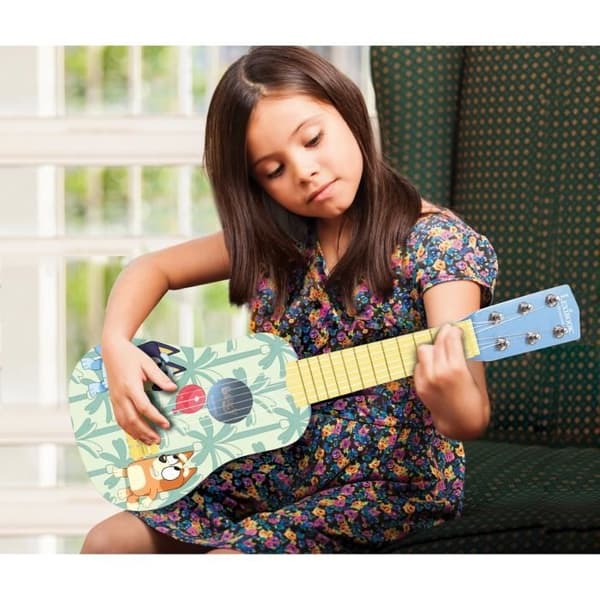 Min första blå trägitarr - 53 cm