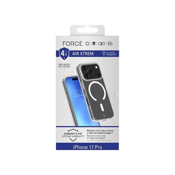 FC Air Xtreme MagSafe-skal - iPhone 17 Pro - Återvunnet - Genomskinligt