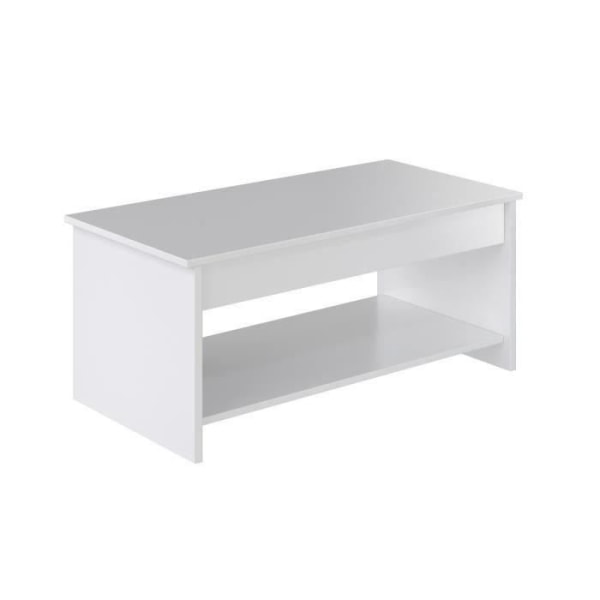 HAPPY Lyftbart soffbord bord modern stil matt vit - L 100 x B 50 cm