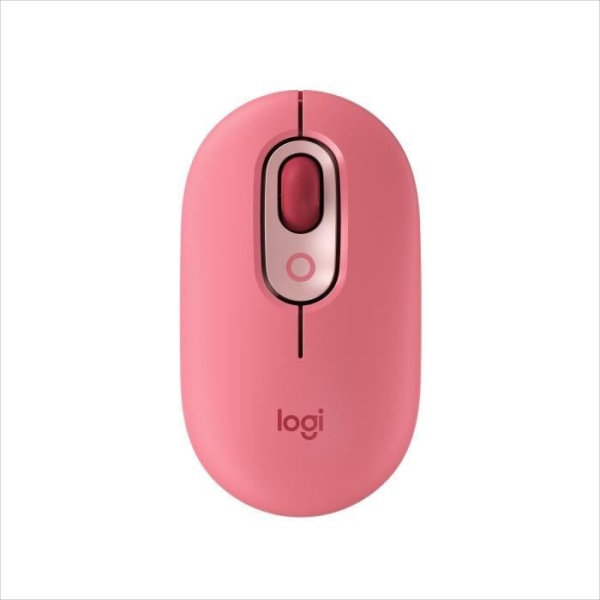 Logitech POP Mouse trådlös mus med anpassningsbara emojis, Bluetooth, USB, Multi-Device - Rosa