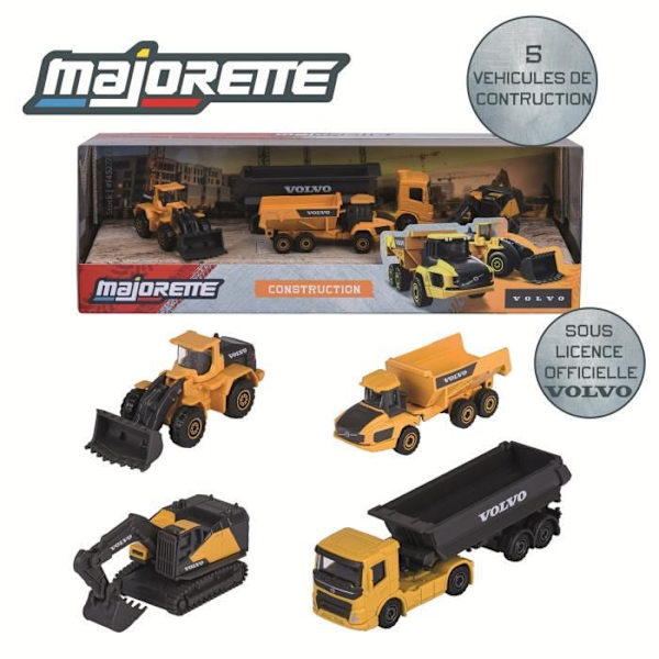 MAJORETTE - Majo Construction 5-delars presentförpackning - från 3 år