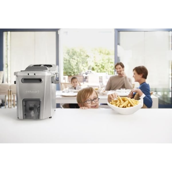 DELONGHI F44532CZ Semiprofessionell elektrisk stekpanna PremiumFry - Rostfritt stål