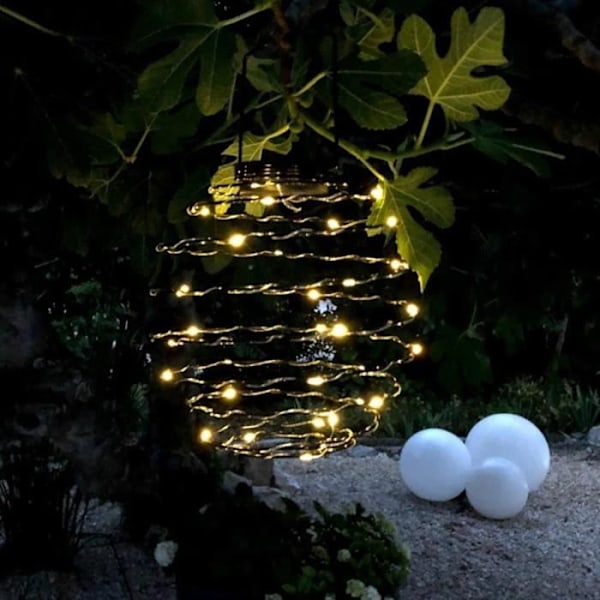 Solar pendellampa - LUMISKY - ORION - H37 cm - Mikrospiral - Varmvit LED