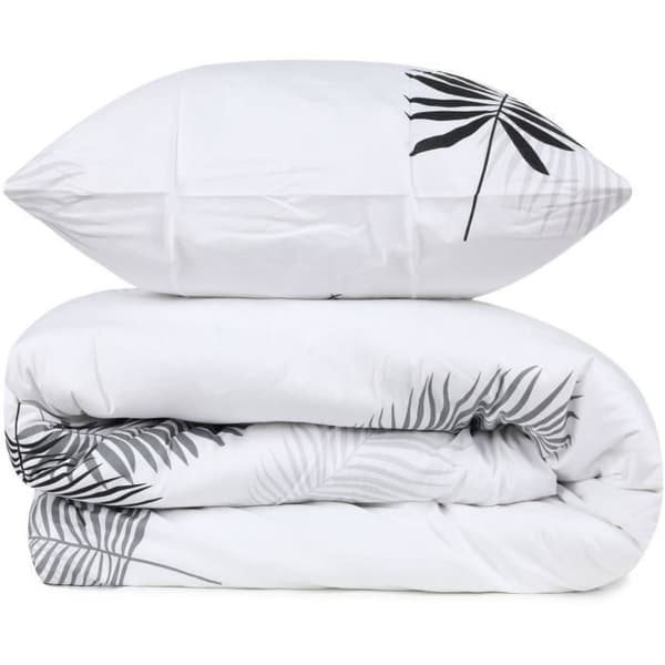 Bäddset - 1 påslakan 220 x 240 cm + 2 örngott 60 x 60 cm - 100% förstärkt bomull - Grå