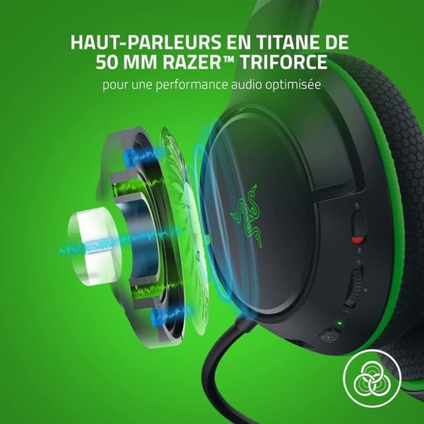 Headset - Razer - Kaira - 50 mm - Titan - Xbox 360