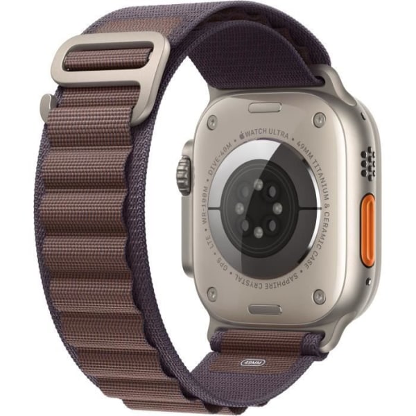 Apple Watch Ultra 2 GPS + Cellular - 49 mm - Titanfodral - Indigo Alpine Loop-rem - Stort