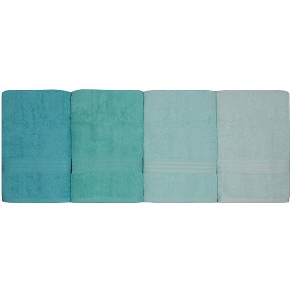 Set med 4 badlakan - 70 x 140 cm - Mintgrön