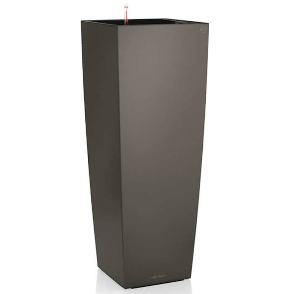 LECHUZA Jardiniere Cubico Alto 40 ALL-IN-ONE Charcoal 18233
