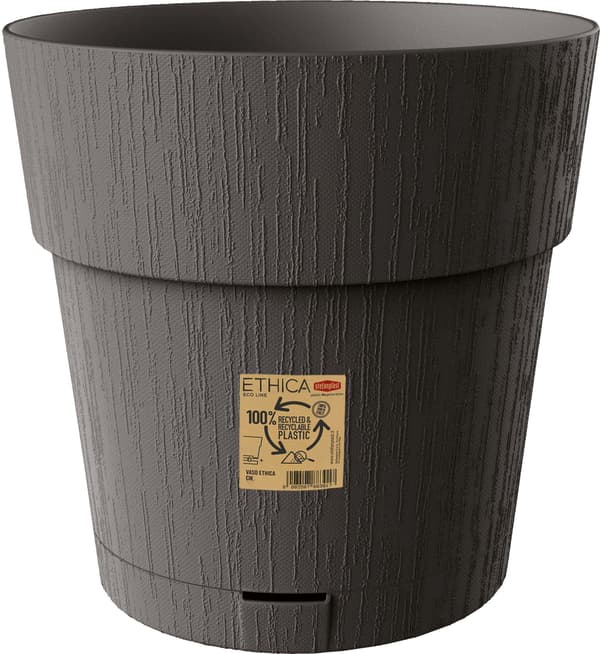 STEFANPLAST ETHICA Blomkruka - 2 L - 40 x h39 cm - Med vattenbehållare - Grå